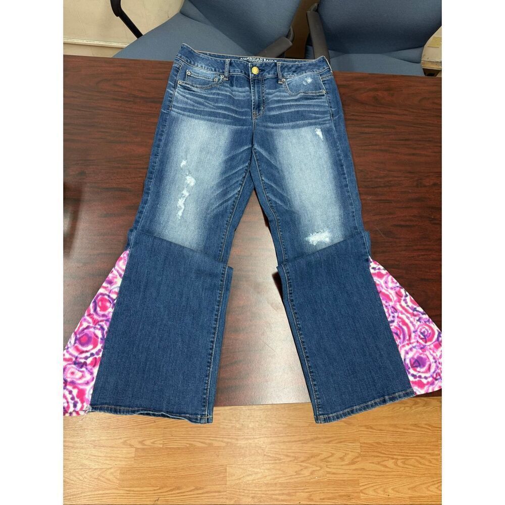 American Eagle Super Stretch Favorite Boyfriend Custom Jeans Size 14